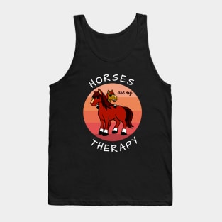 Horses are my therapy Tank Top